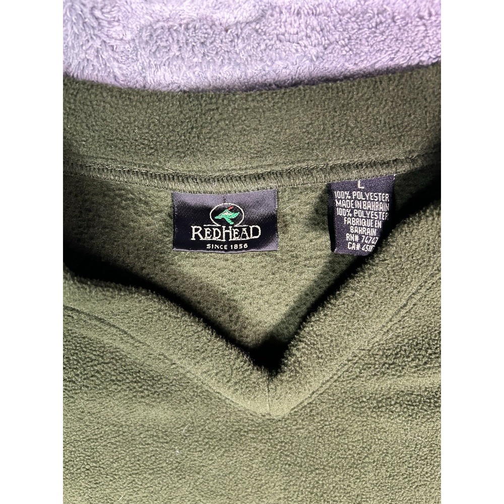 Redhead Men's Size Large Forest Green V-Neck Pullover Sweater - Picture 4 of 5